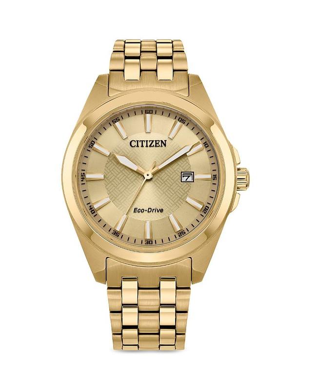 Menâs Citizen Eco-DriveÂ® Classic Gold-Tone IP Watch with Champagne Dial (Model: Bm7532-54P) Product Image