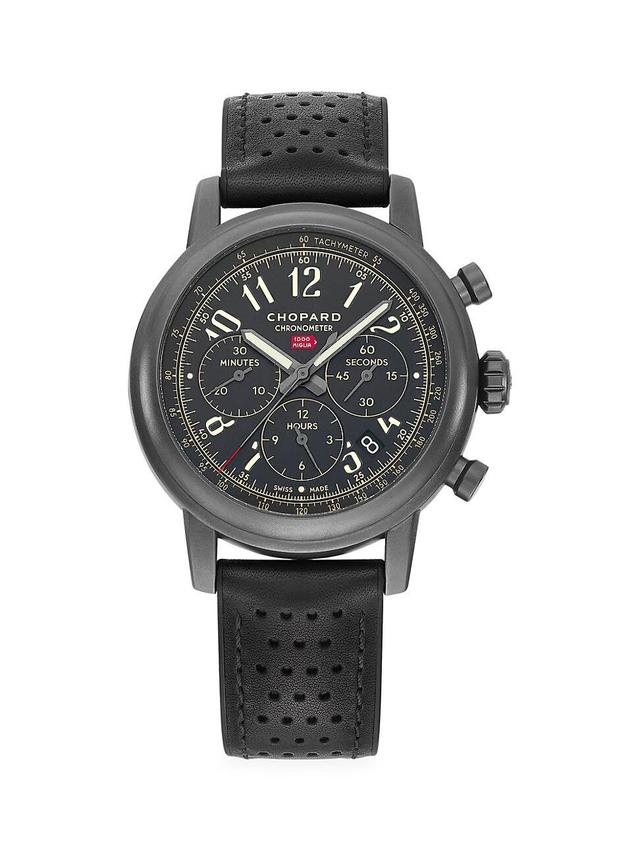 Mens Mille Miglia Limited Edition Stainless Steel & Leather Strap Chronograph Watch Product Image