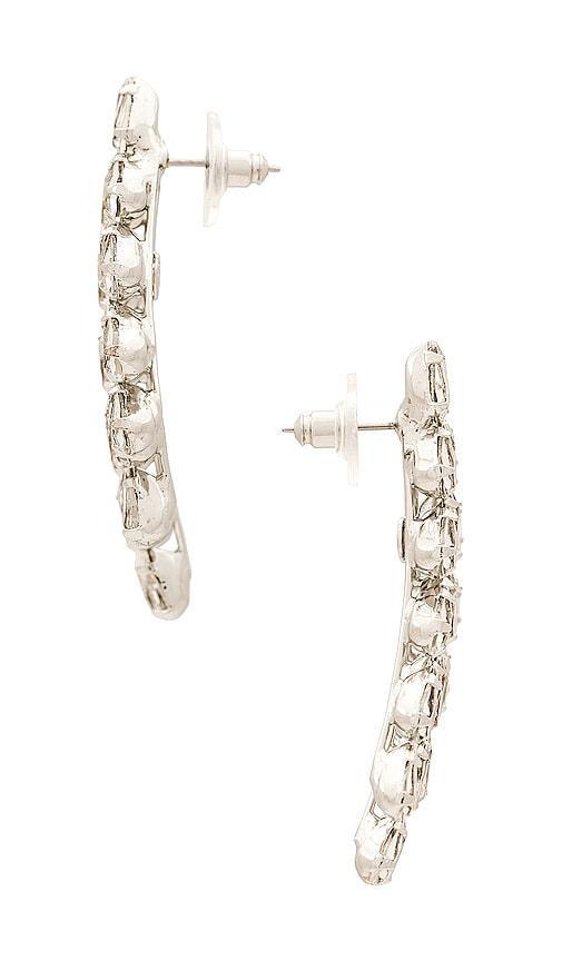 Jennifer Behr Solana Earring in Metallic Silver. Product Image