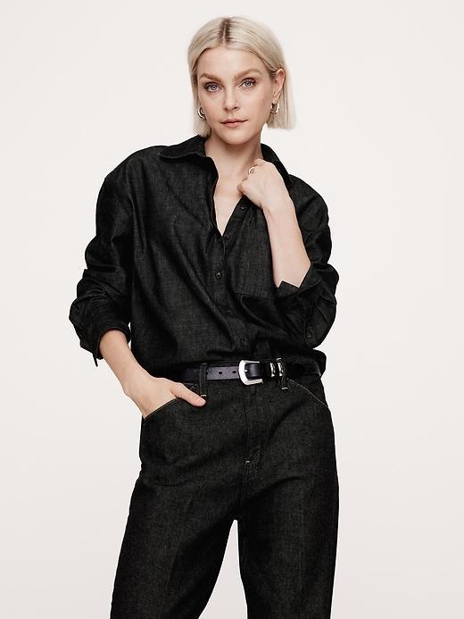 The Oversized Denim Shirt Product Image