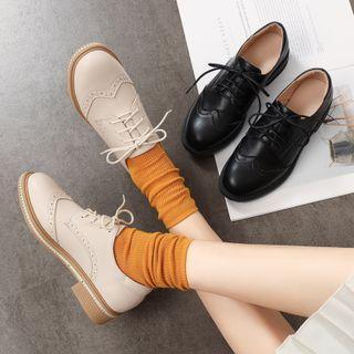 Faux Leather Lace-Up Shoes Product Image