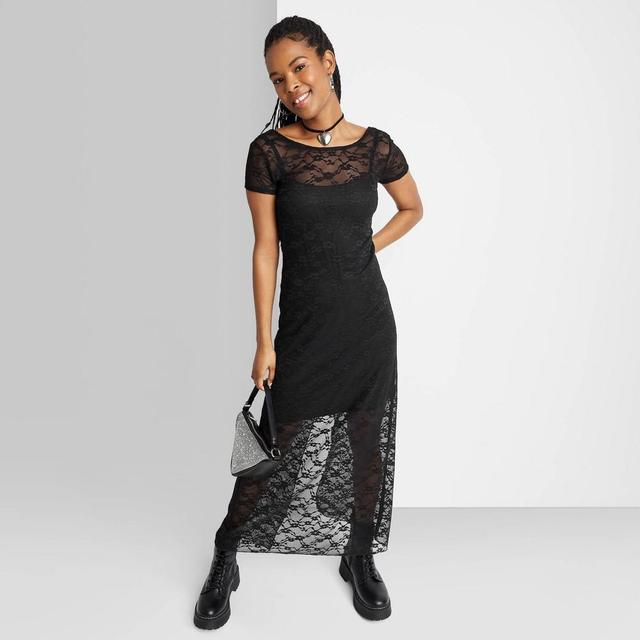 Womens Maxi Dress - Wild Fable Black Lace XXS Product Image