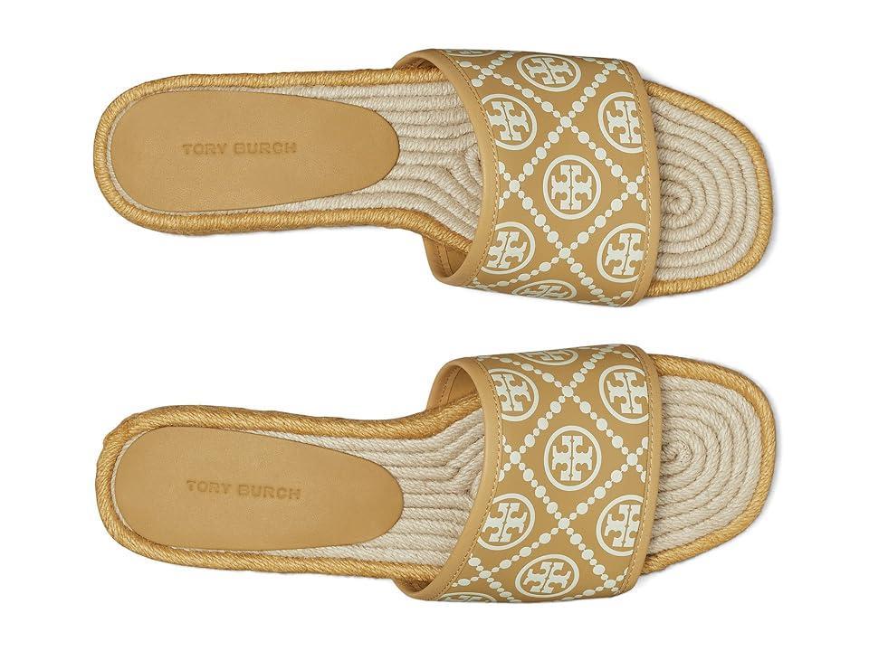 Tory Burch T Monogram Espadrille Slide (Sand Buff) Women's Shoes Product Image