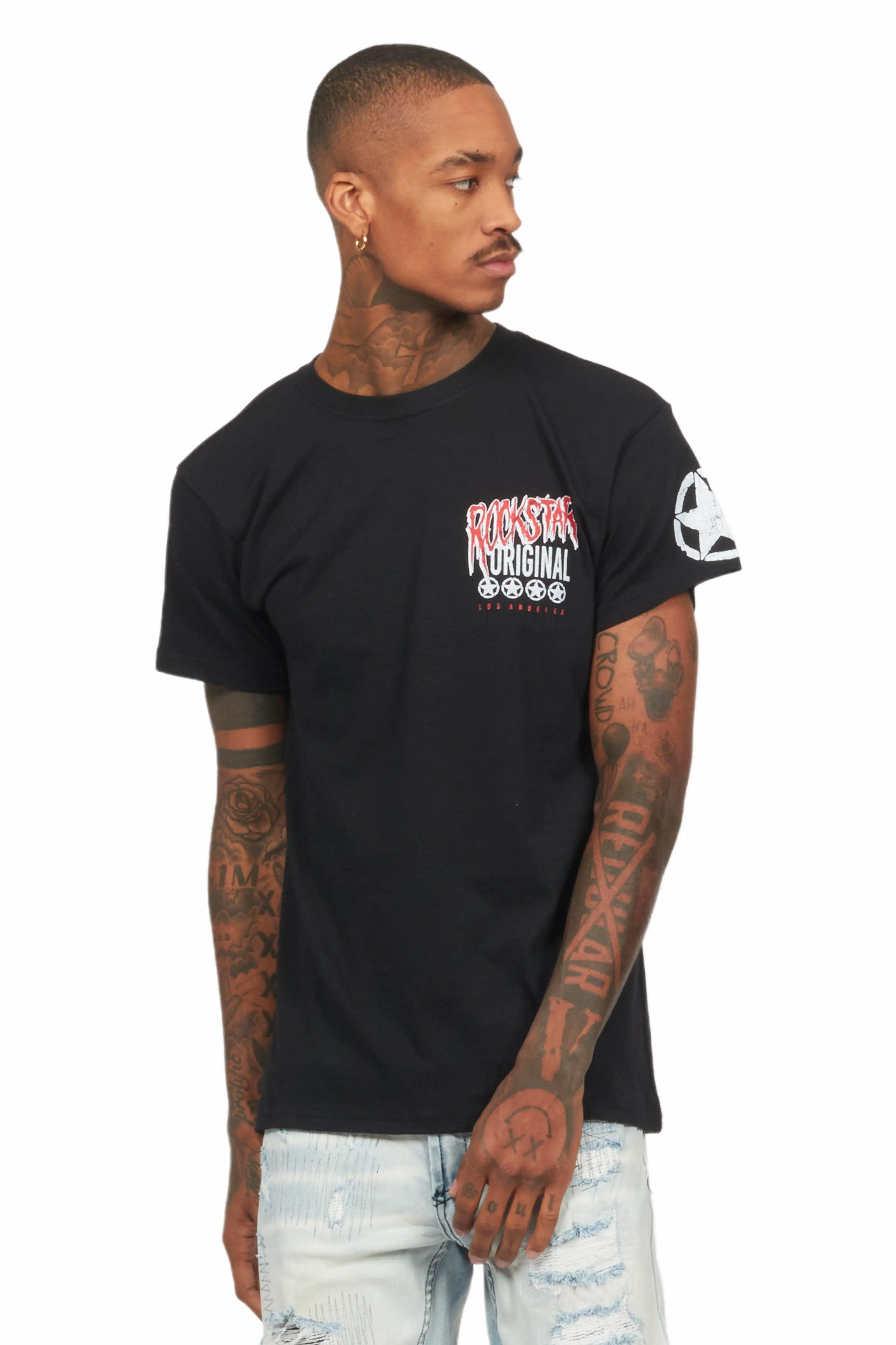 Wizzurd Black Graphic T-Shirt Male Product Image