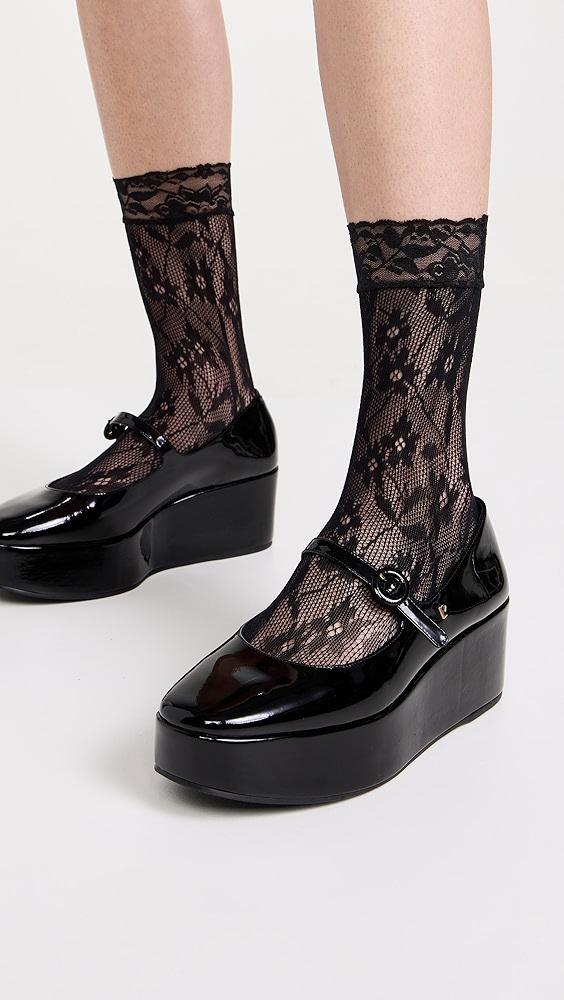 Stems Floral Fishnet Socks | Shopbop Product Image