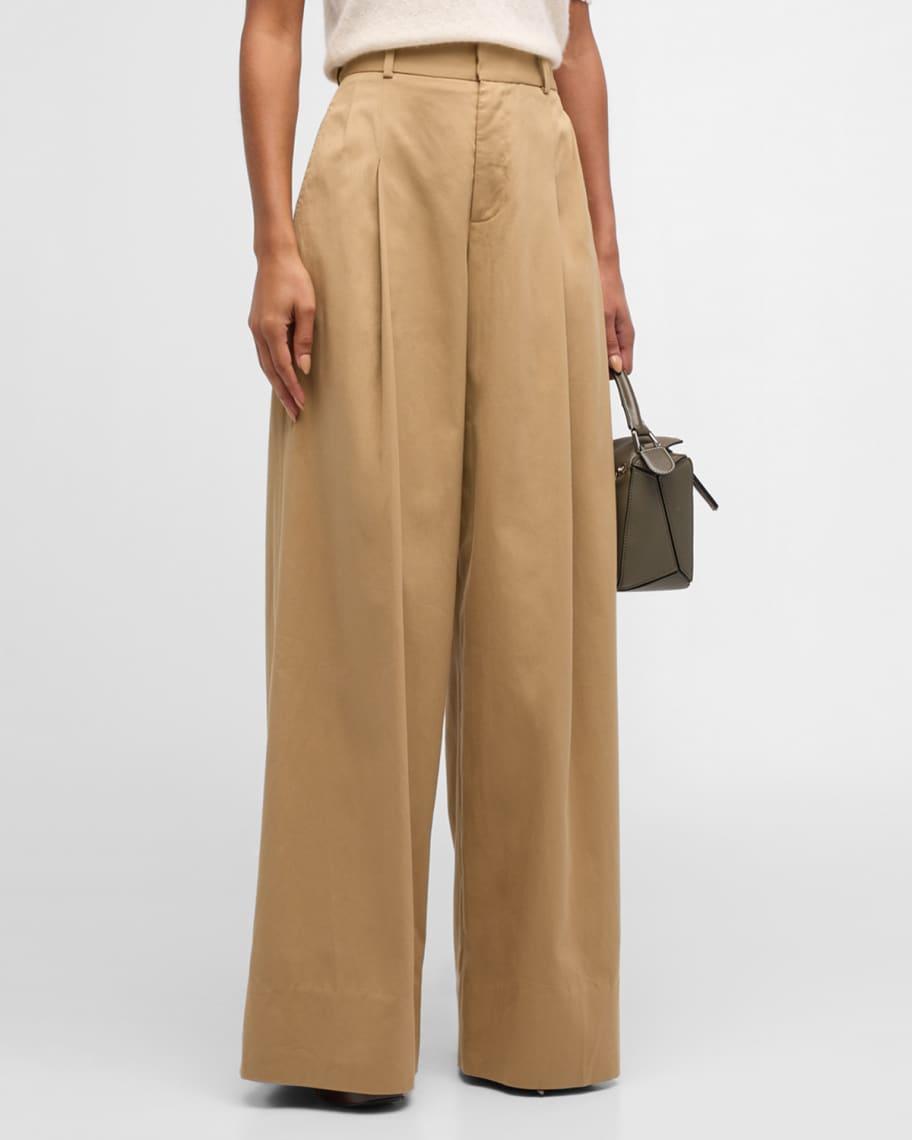 Pleated Wide-Leg Pants Product Image