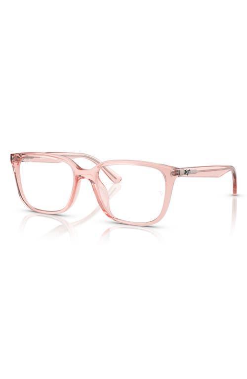 RAY BAN Ray-ban 55mm Square Optical Glasses In Pink Product Image