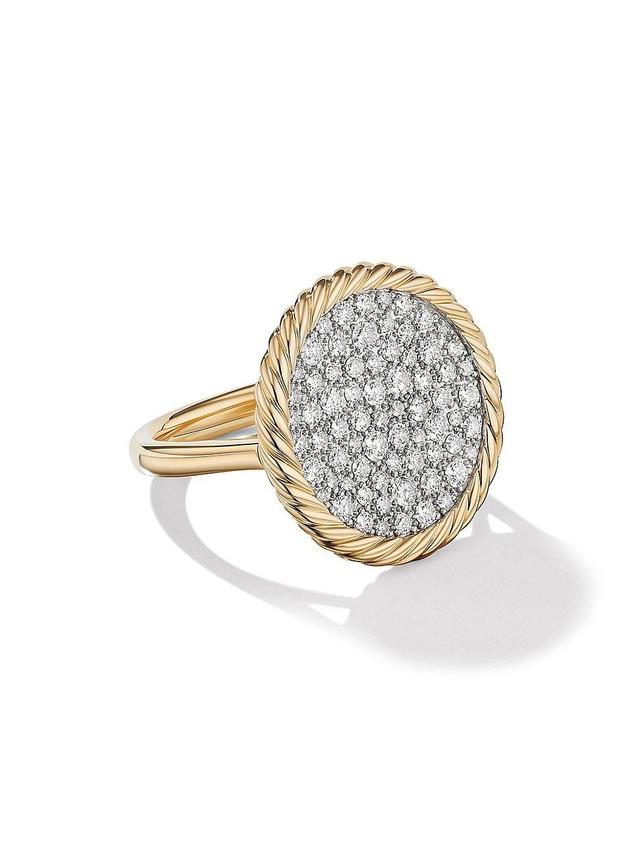 Womens DY Elements Ring In 18K Yellow Gold With Pav Diamonds Product Image