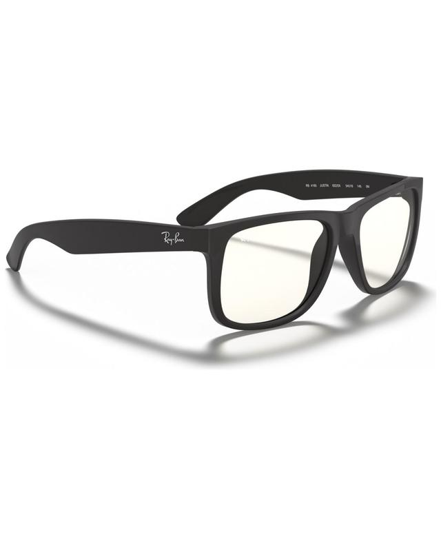 Ray-Ban RB4165 Justin Everglasses Rectangular, Rubber Blackclear, 55 mm Product Image