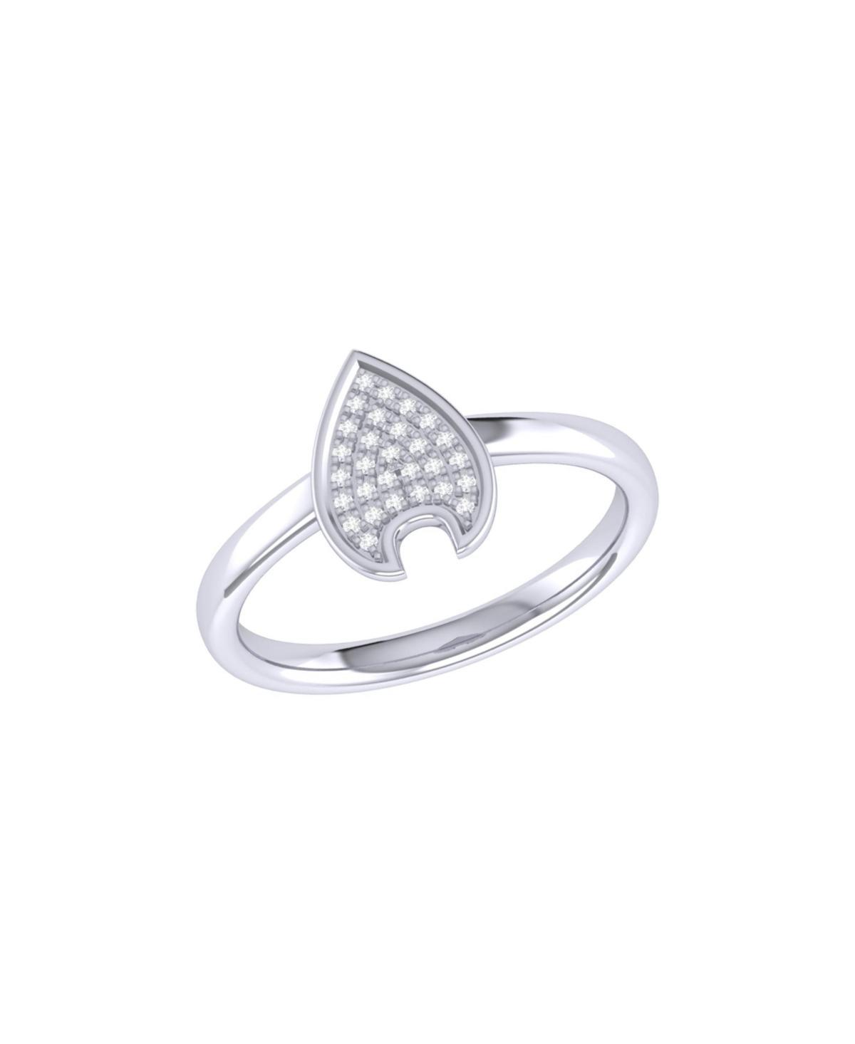 LuvMyJewelry Rain Drop Design Sterling Silver Diamond Women Ring Product Image