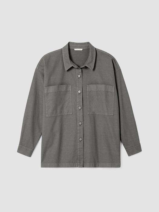 Cotton Hemp Stretch Shirt Jacket Product Image