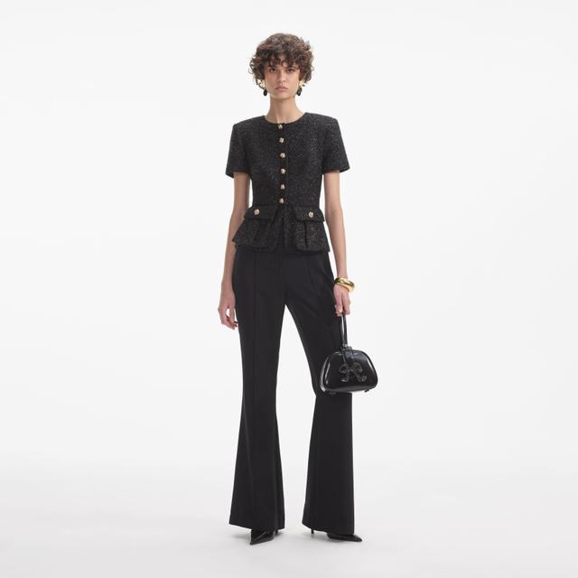 Black Tinsel Boucle Jumpsuit Product Image