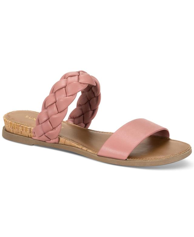 Sun + Stone Womens Easten Double Band Slide Flat Sandals, Created for Macys Product Image