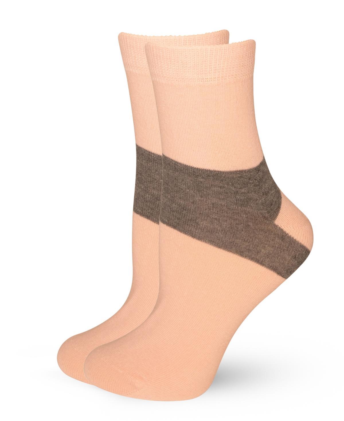 Lechery Womens European Made Heel-Stripe Pattern Cotton Socks Product Image