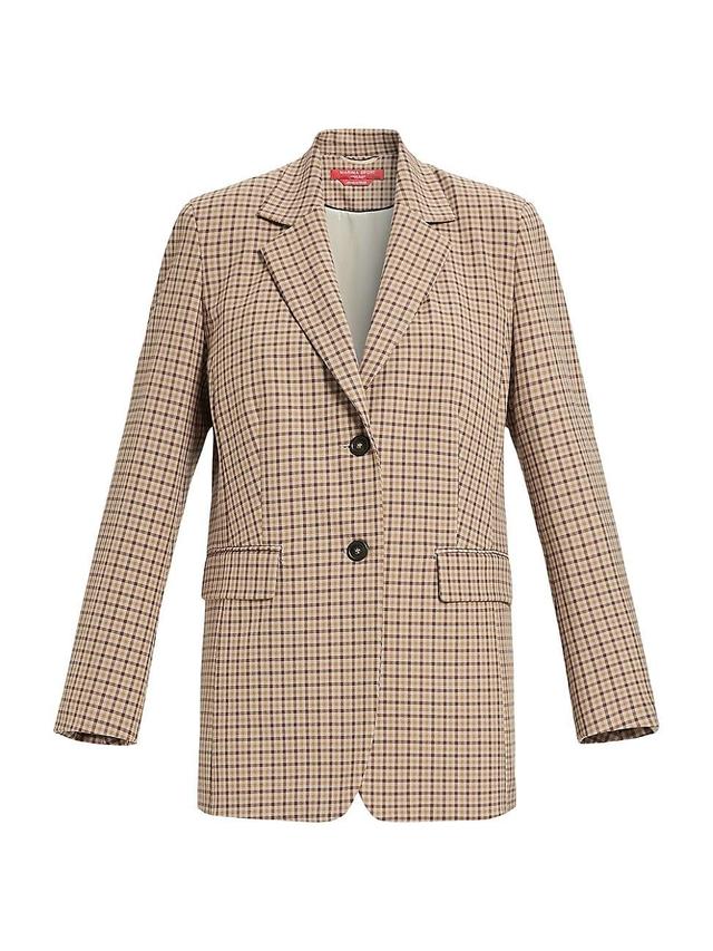 Womens Michela Check Single-Breasted Jacket Product Image