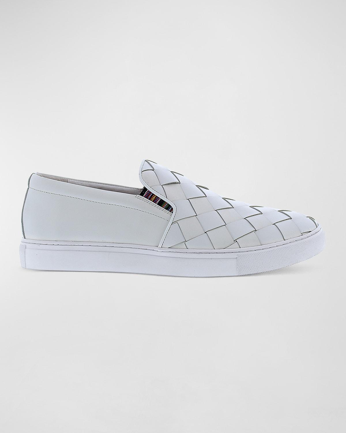 Mens Erosion Woven Leather Low-Top Sneakers Product Image