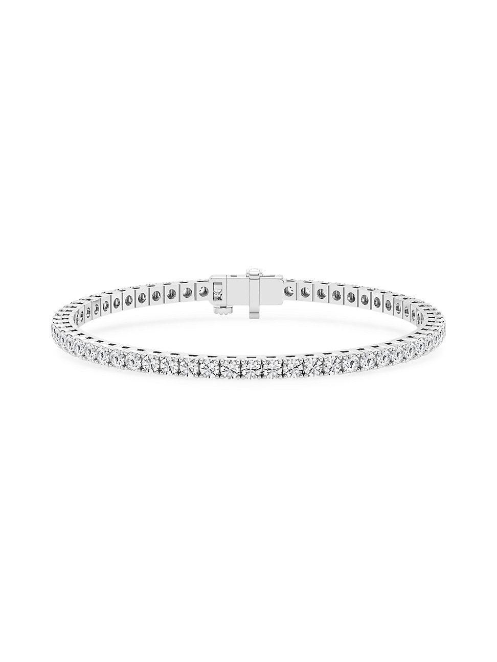 Womens Platinum & Lab-Grown Diamond 4-Prong Tennis Bracelet Product Image