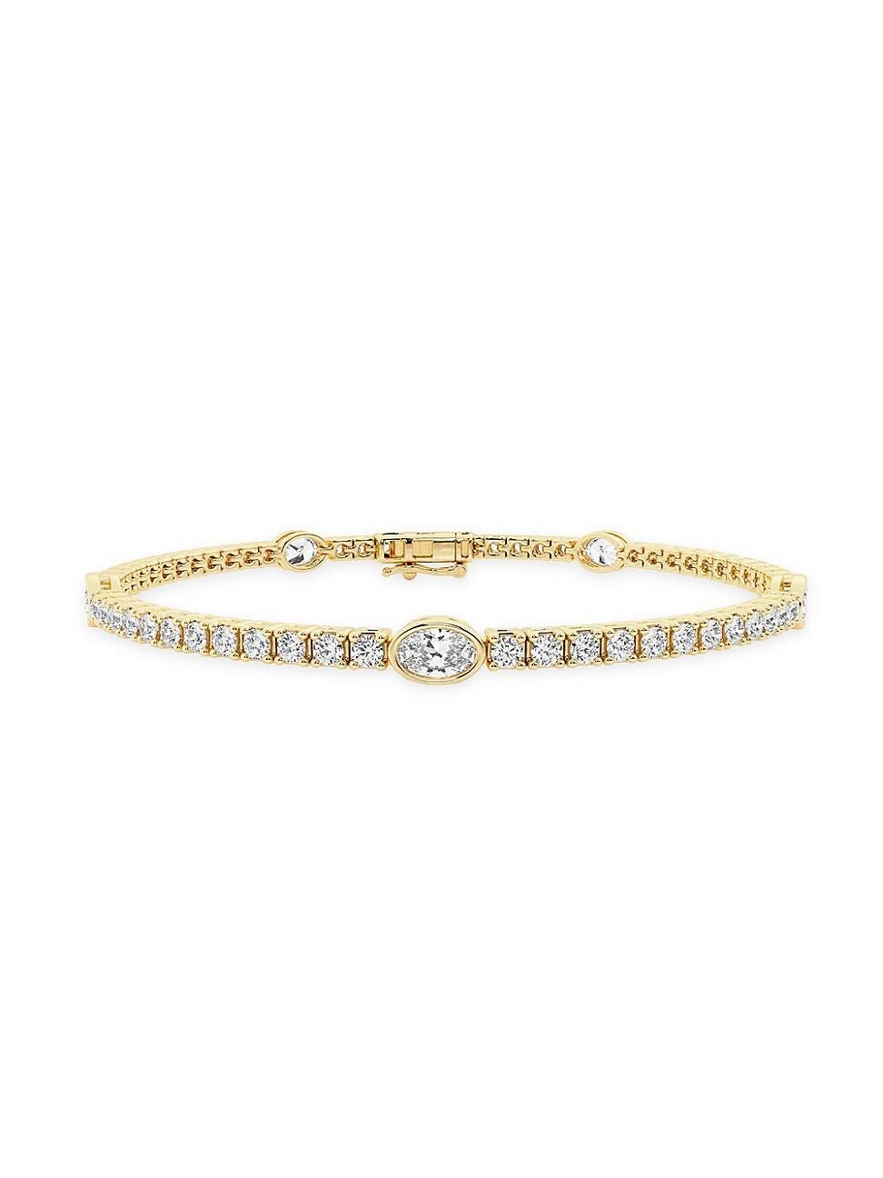 Womens Empowering 14K Yellow Gold & 3.9 TCW Lab-Grown Diamond Bracelet Product Image