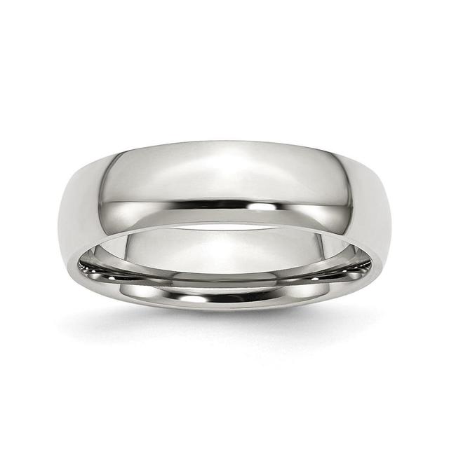 Chisel Stainless Steel Polished 6mm Half Round Band Ring Product Image