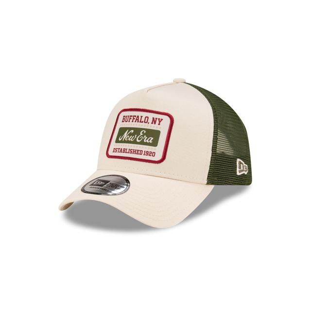 New Era Buffalo White 9FORTY A-Frame Snapback Hat Male Product Image