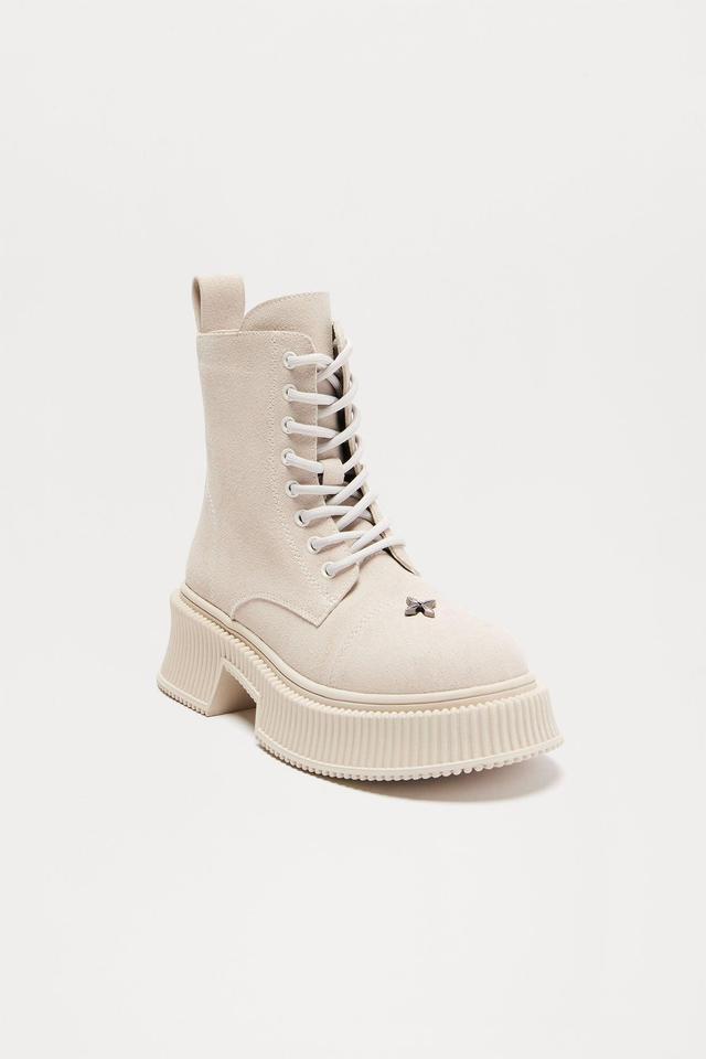 Brooklyn Platform Booties - Cream Product Image