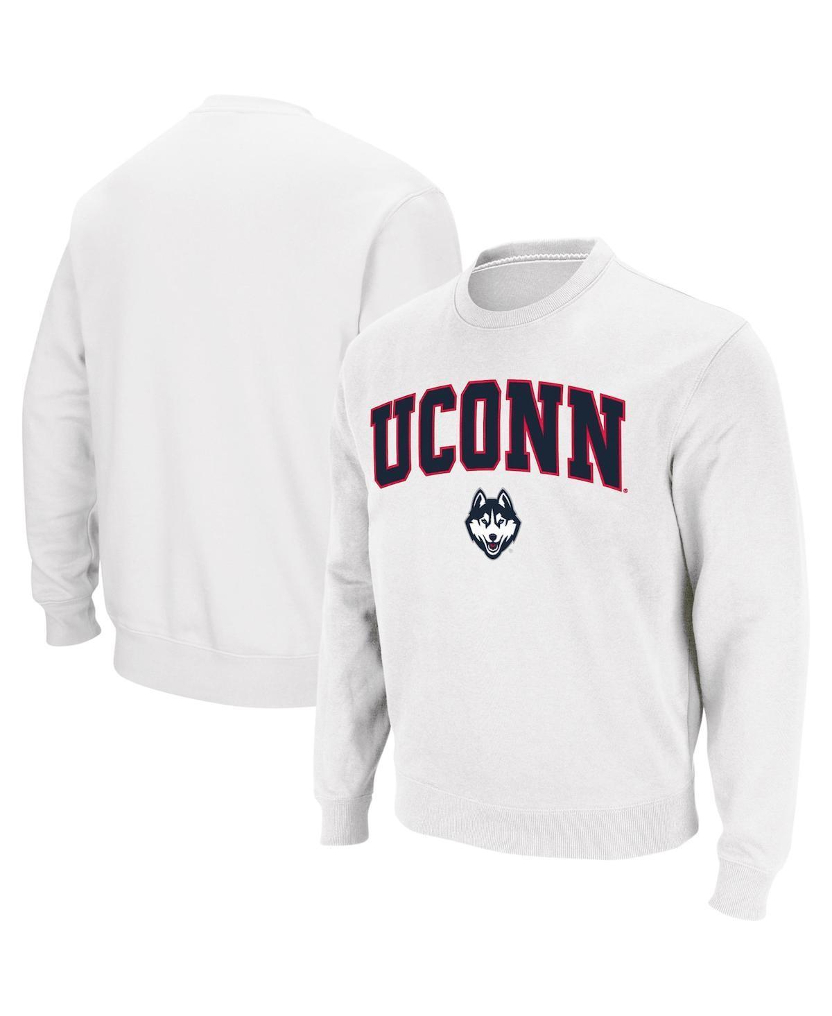 Colosseum Mens UConn Huskies Arch and Logo Crew Neck Sweatshirt Product Image