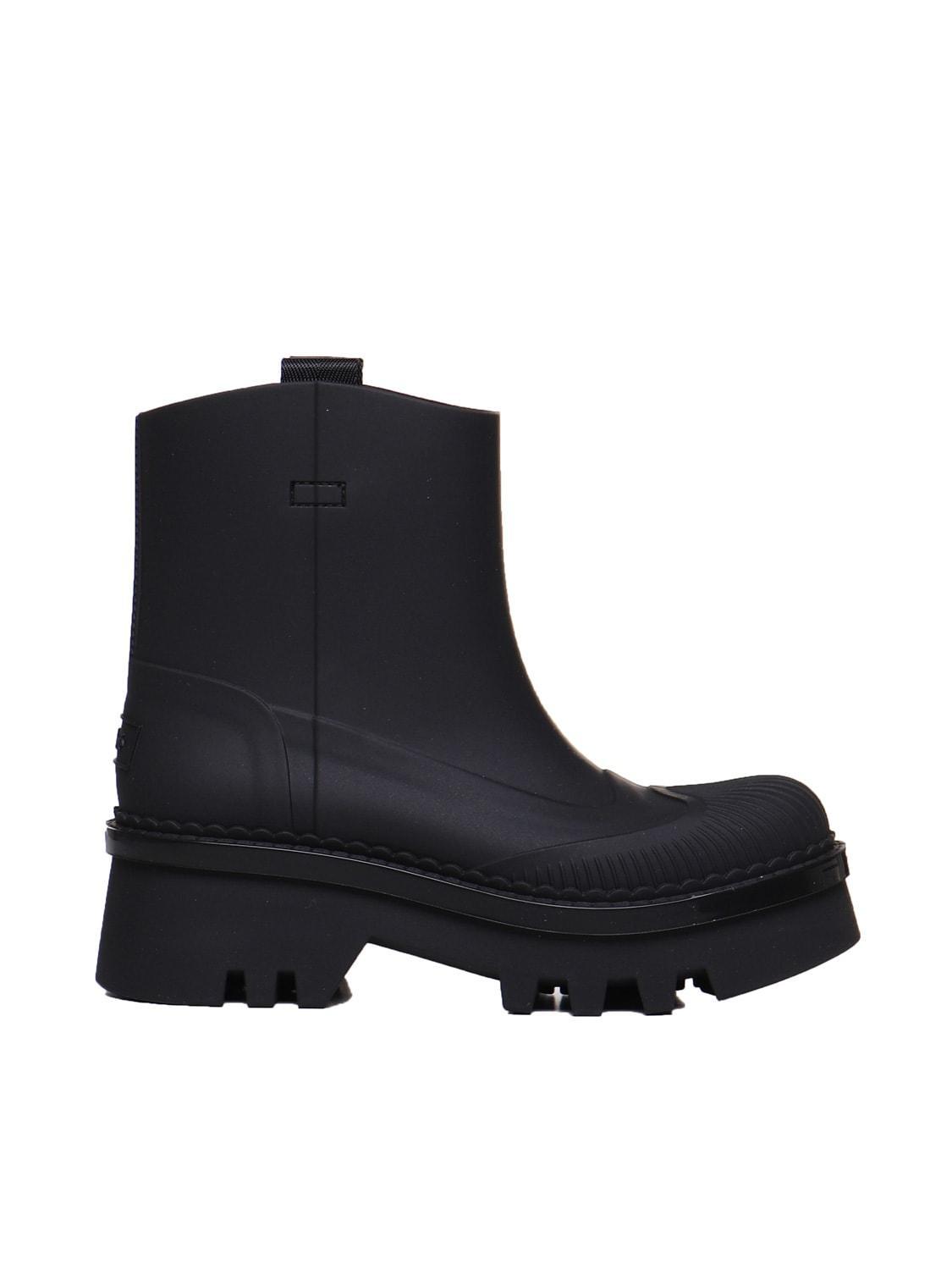 CHLOÉ Raina Rain Boots In Black Product Image