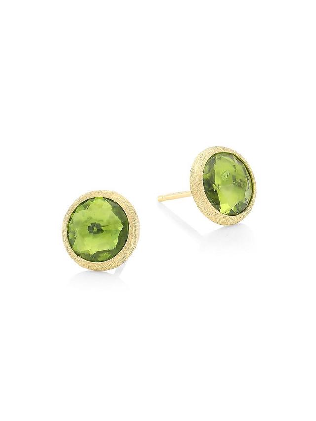 Womens Jaipur Color 18K Yellow Gold & Peridot Stud Earrings Product Image