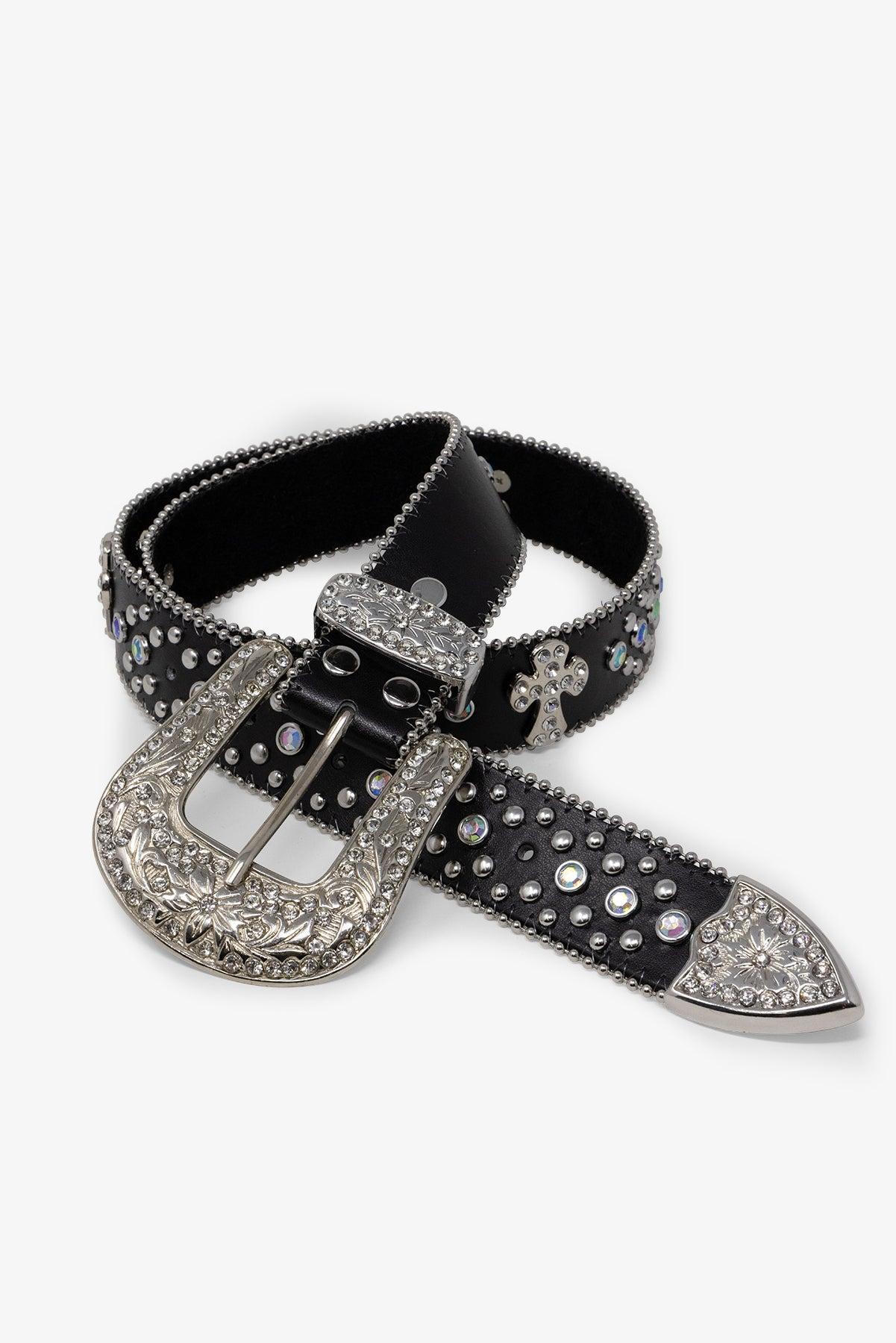 Studded Cross Belt - Black Product Image