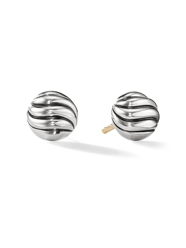 Womens Sculpted Cable Stud Earrings Product Image