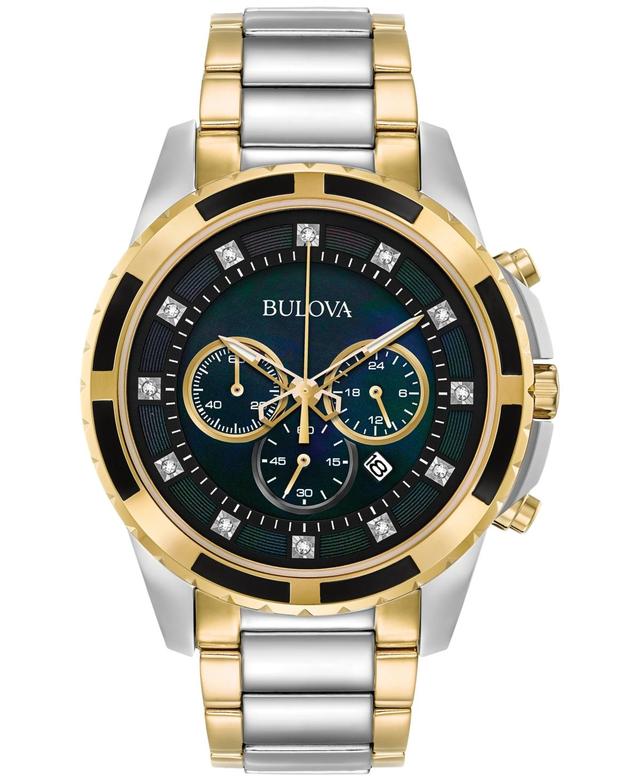 Bulova Mens Precisionist Stainless Steel Chronograph Watch - 96B175, Silver Tone Product Image