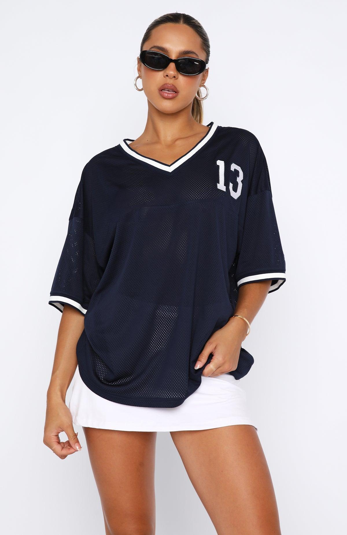 Moves To Make Oversized Sports Tee Dark Navy Product Image