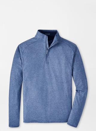 Peter Millar Mens Stealth Performance Quarter-Zip | Color: Blue Pearl | Size: S Product Image