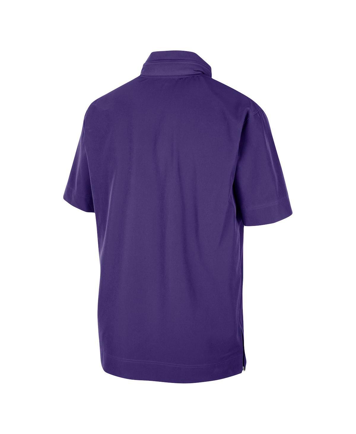 NIKE Orange Clemson Tigers Coaches Half-zip Short Sleeve Jacket Product Image