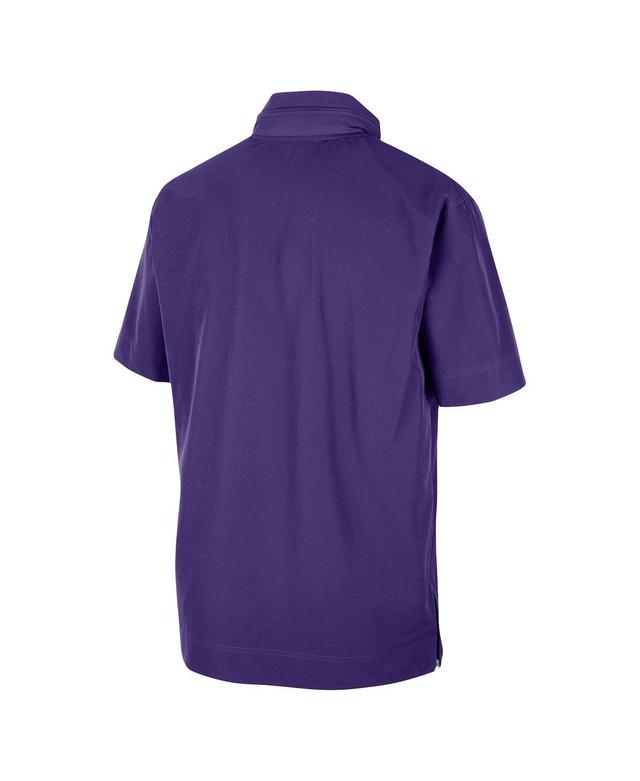 NIKE Purple Lsu Tigers Coaches Half-zip Short Sleeve Jacket Product Image