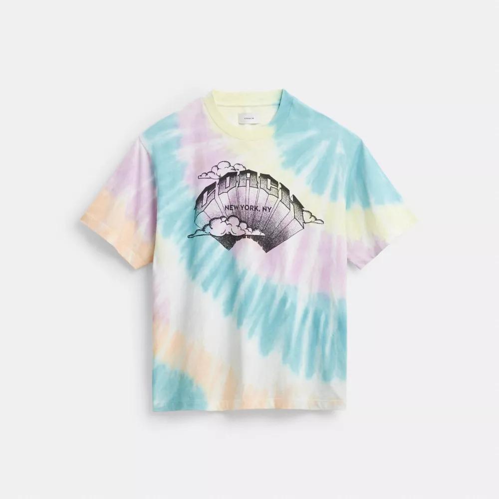 Tie Dye Crewneck T Shirt In Organic Cotton Product Image