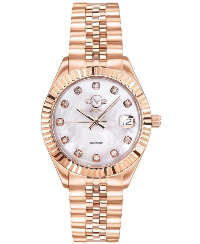 GV2 Womens Naples Rose-Tone Ion Plating Swiss Quartz Bracelet Watch 34 mm Product Image