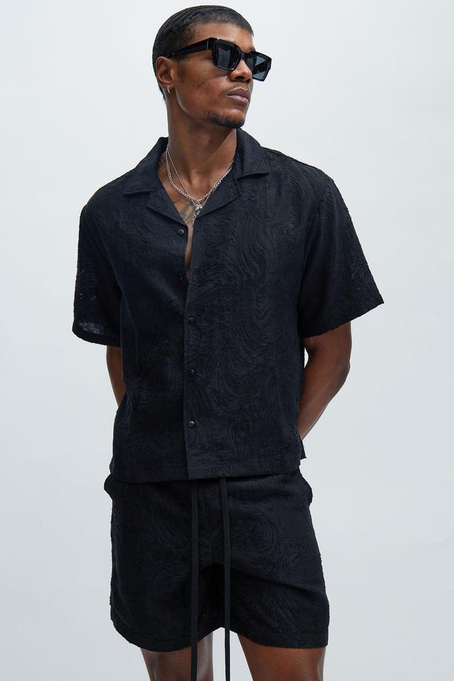 Mirage Textured Shirt - Black Product Image