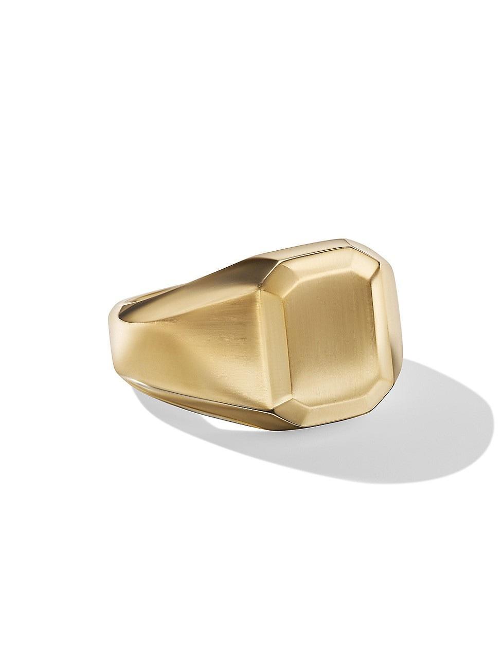 Deco Heirloom Signet Ring in 18K Yellow Gold, 17MM Product Image