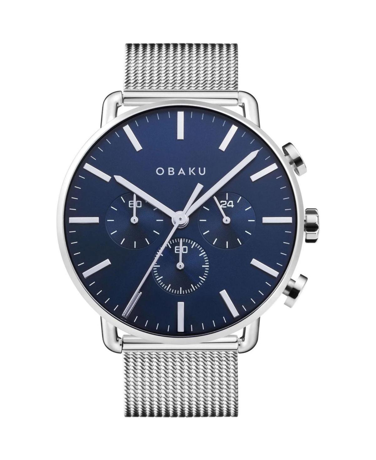 Obaku Mens Classic Blue Dial Watch - V232GCCLMC Product Image