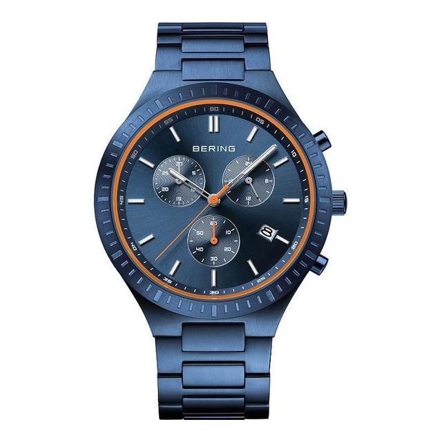 Berring Mens Blue Titanium Case Chronograph Bracelet Watch Product Image