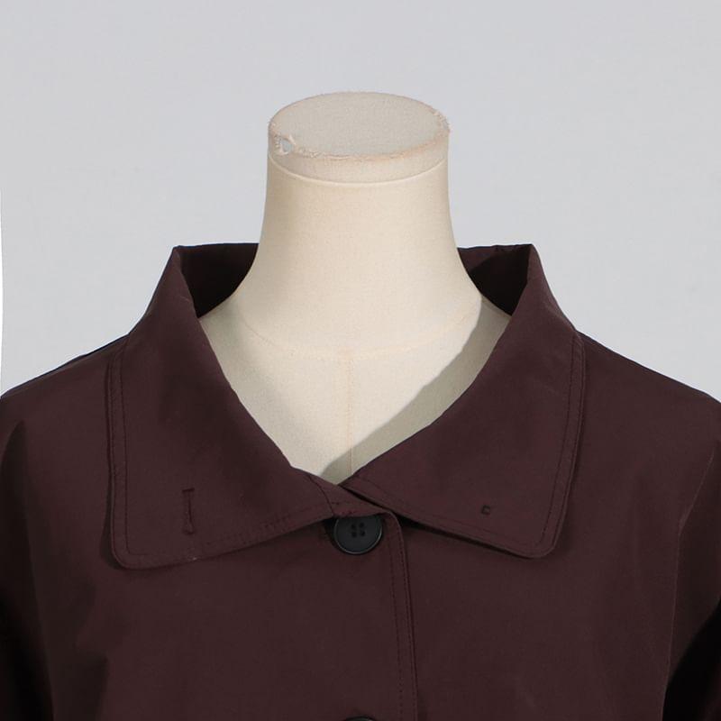 Plain Button-Up Coat Product Image