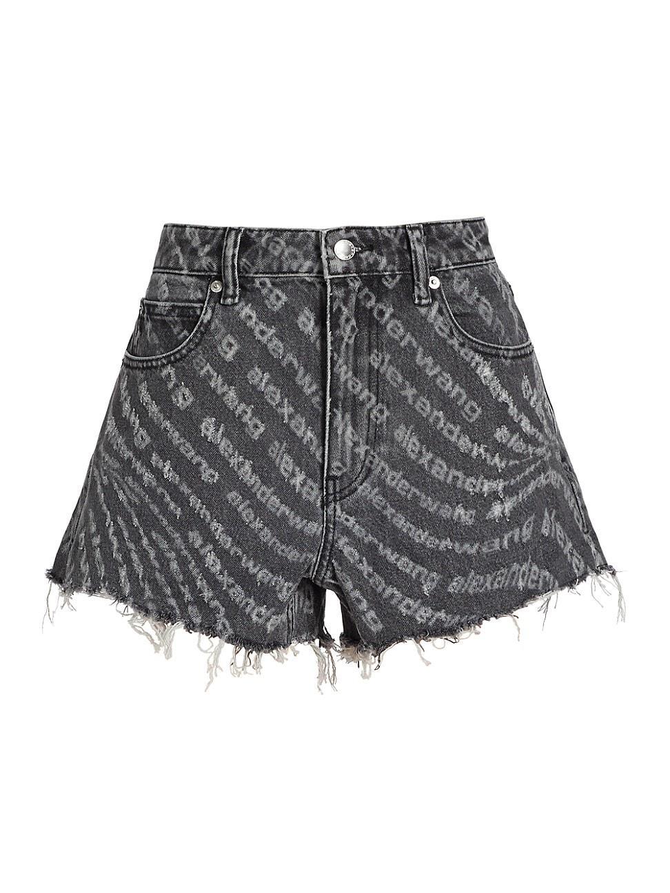 Womens Bite High-Rise Denim Shorts product image