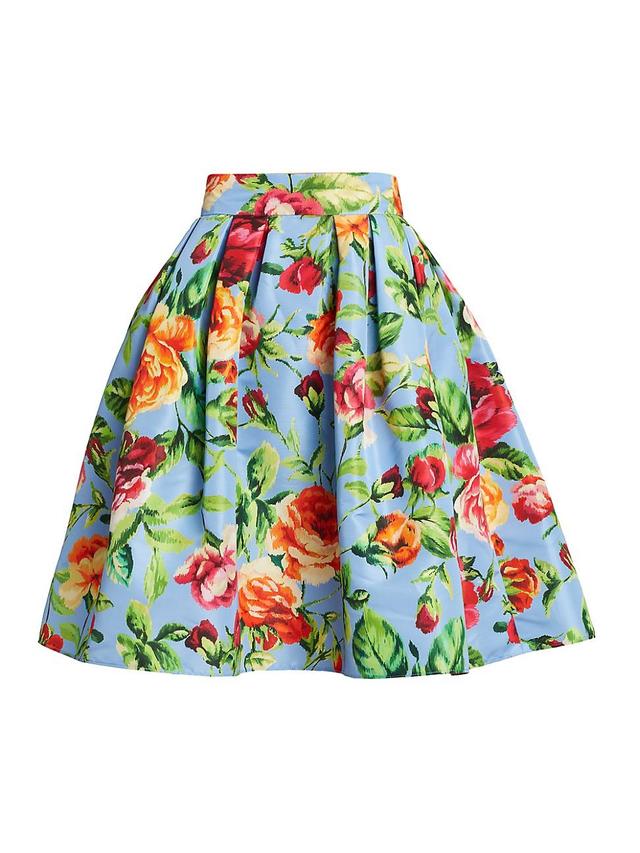 Womens Box Pleated Rose Skirt Product Image