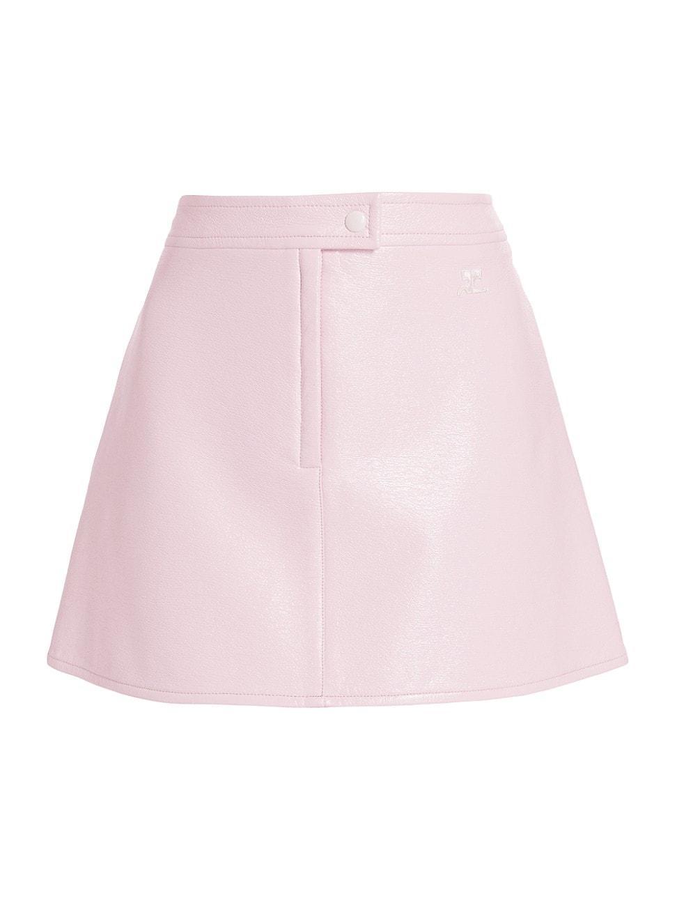 Womens Reedition Vinyl A-Line Miniskirt Product Image