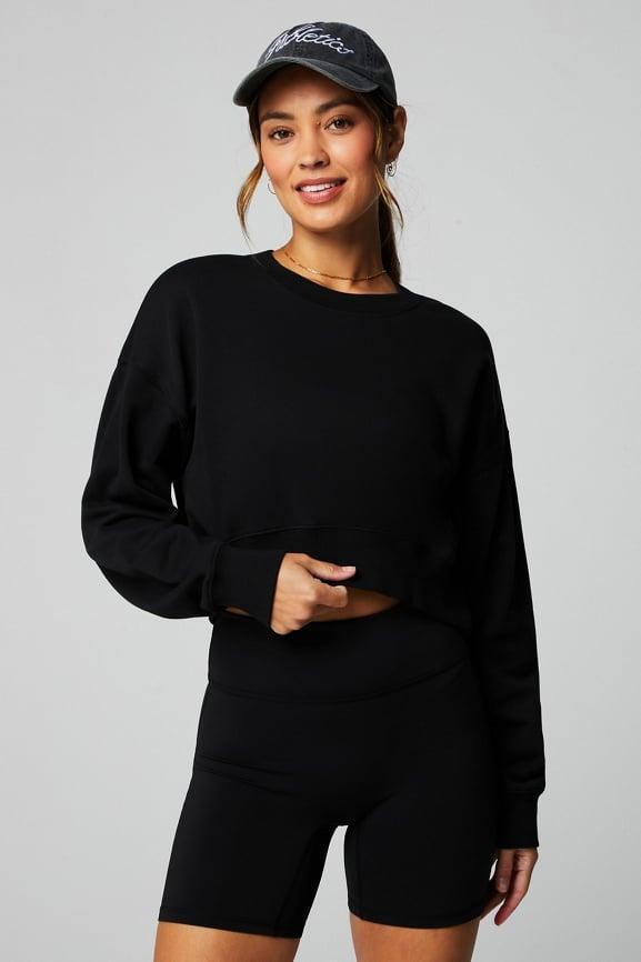 Year Round Terry Cropped Sweatshirt Product Image