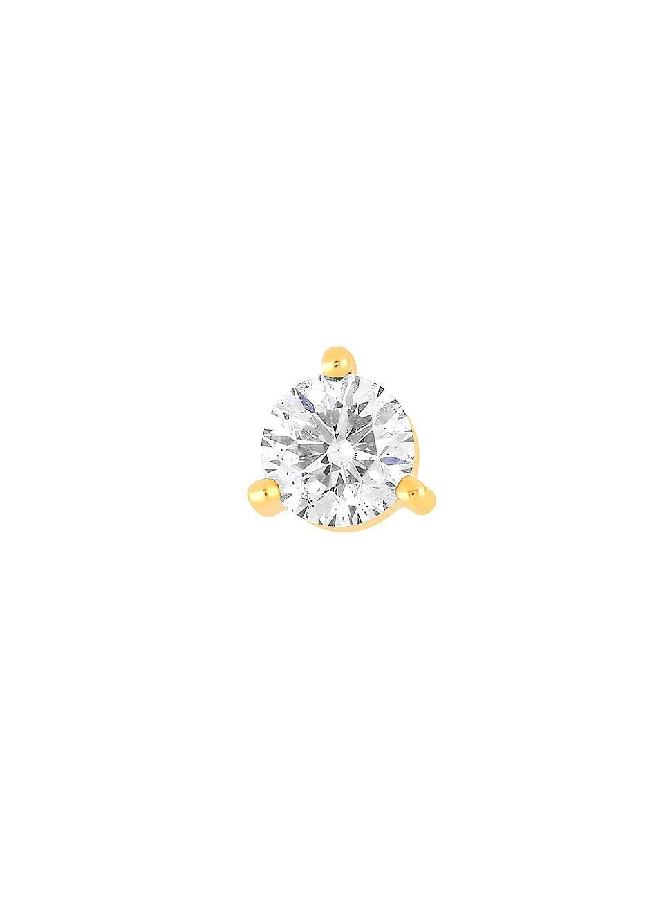 Womens Jumbo 14K Gold & Diamond Stud Single-Earring Product Image