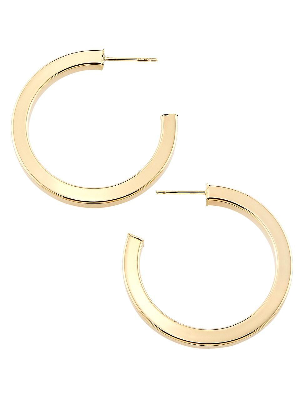 Womens 14K Yellow Gold Hoop Earrings Product Image