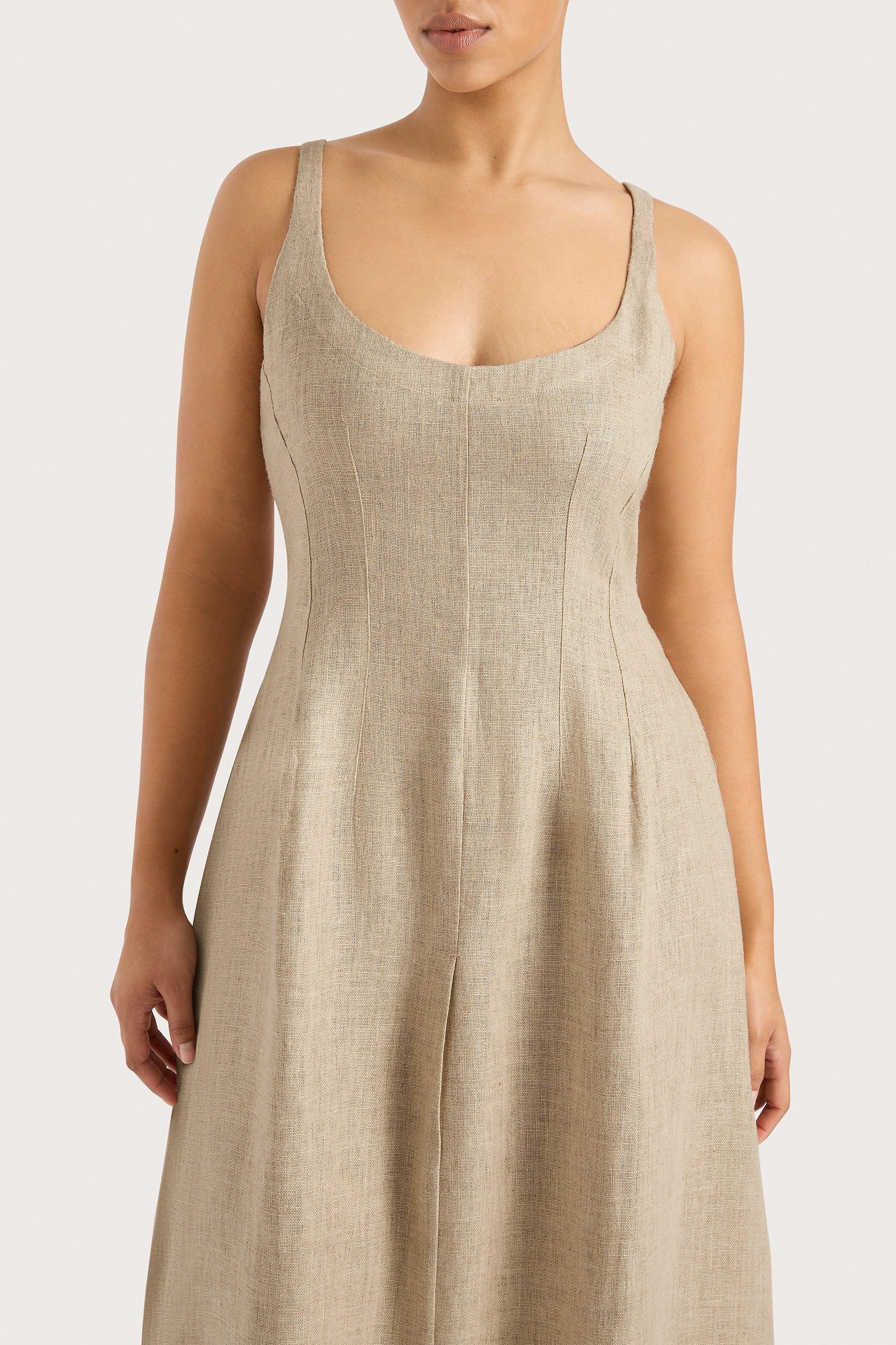 Sanne Midi Dress Oatmeal Product Image