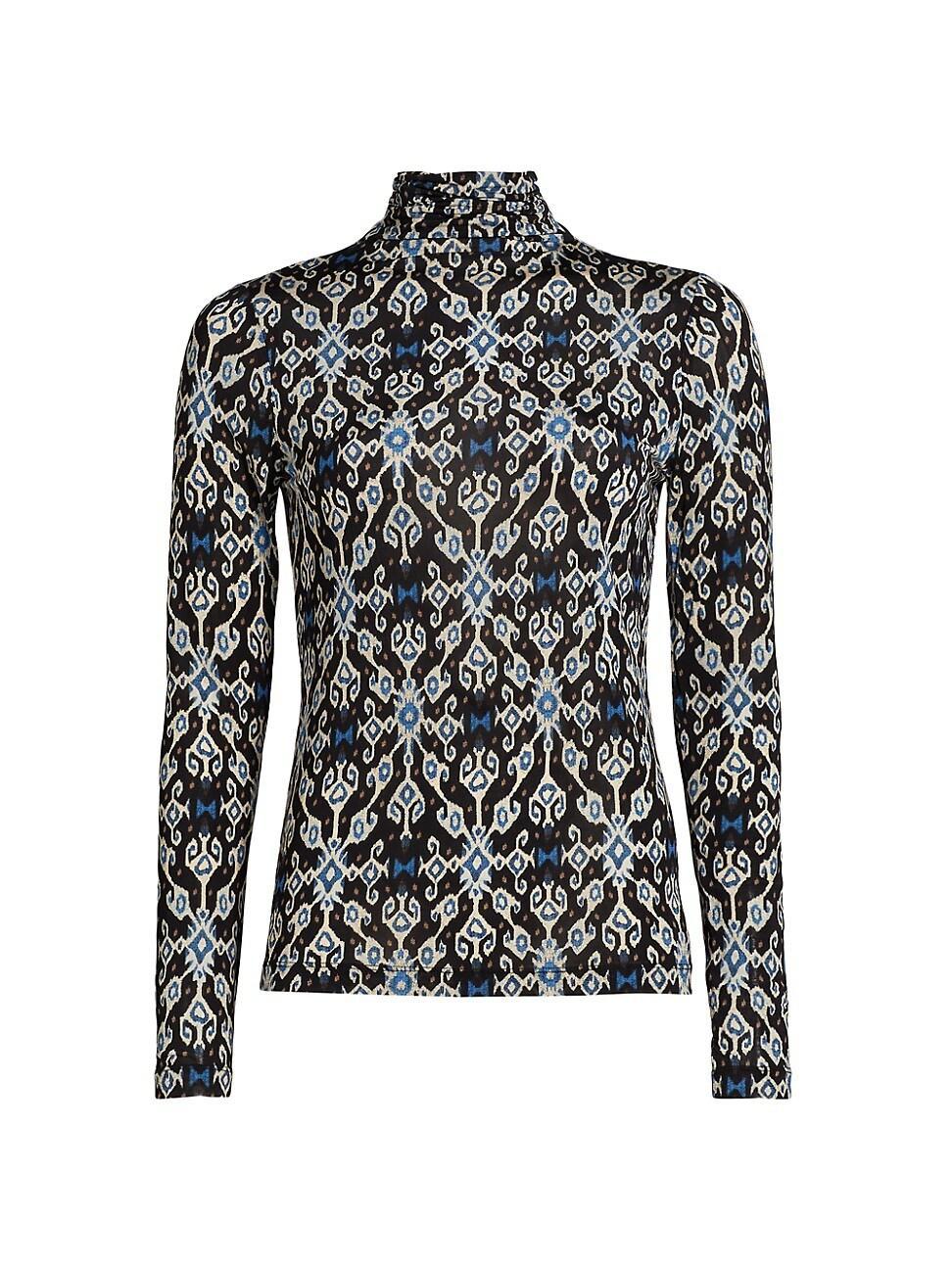 Womens Aurelia Abstract Print Turtleneck Top Product Image